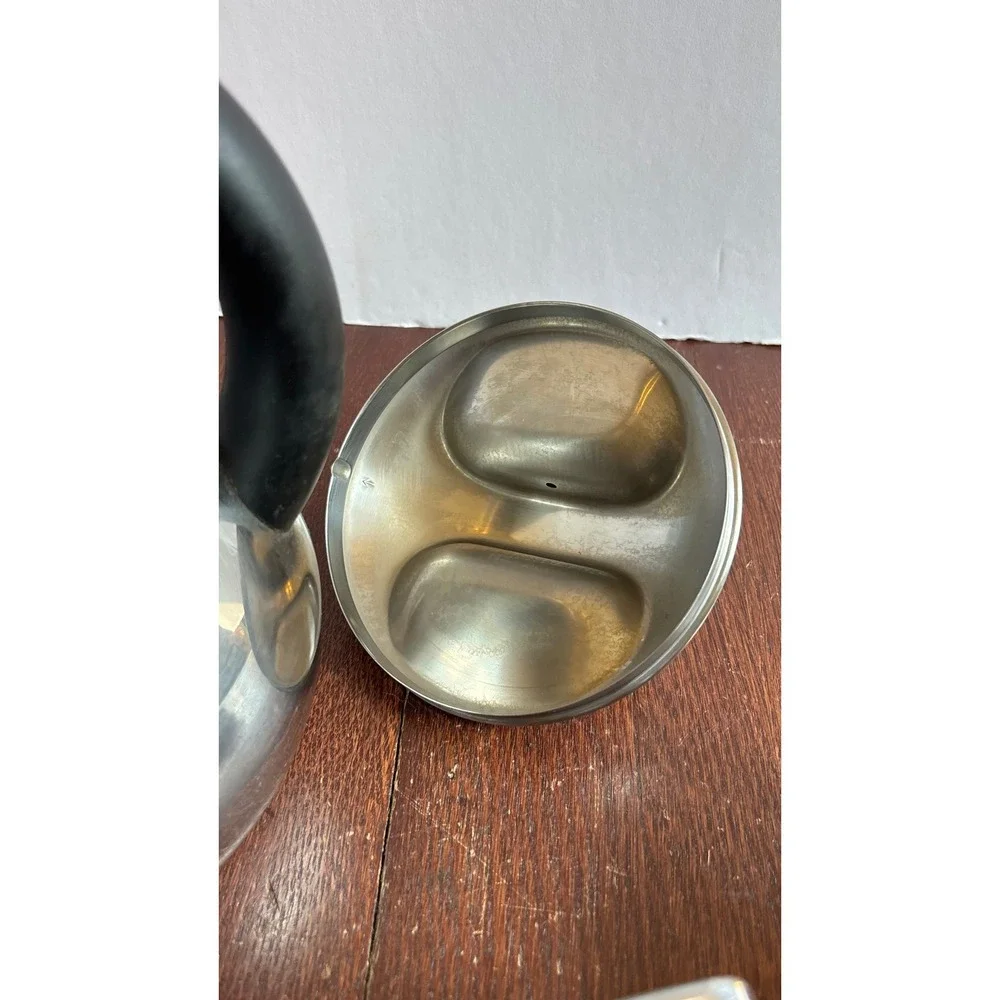 Michael Graves Design Stainless Steel Tea Kettle 2L Stovetop Silver Black MCM